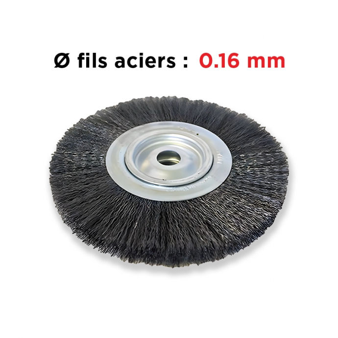 BROSSE CIRCULAIRE souple brins acier Ø0.16 mm