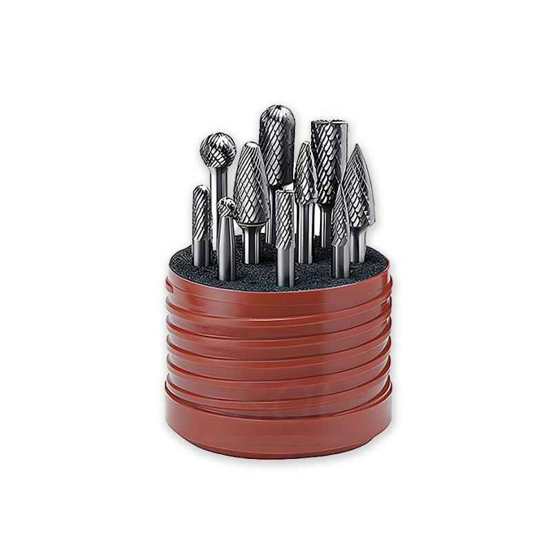 Kit de 10 fraises limes Z7 Steel - tige Ø3