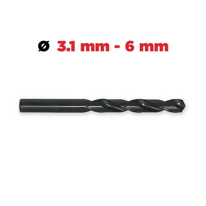 FORETS HSS 960 acier rapide Ø 3.1 à 6 mm.