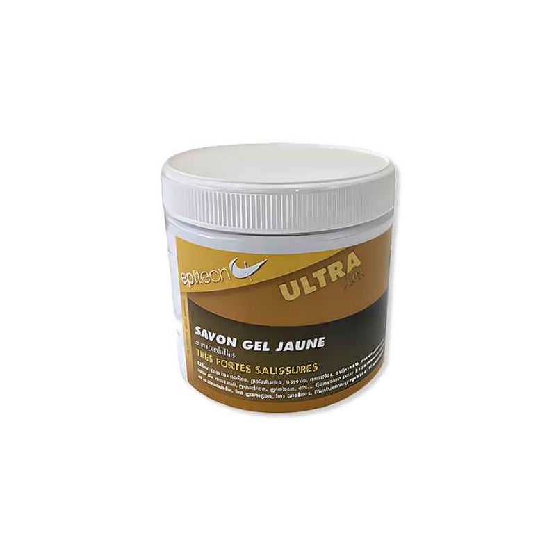 Savon gel jaune à microbilles naturelles