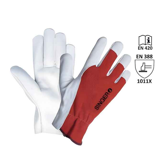 GANTS CUIR fleur de chèvre applications fines