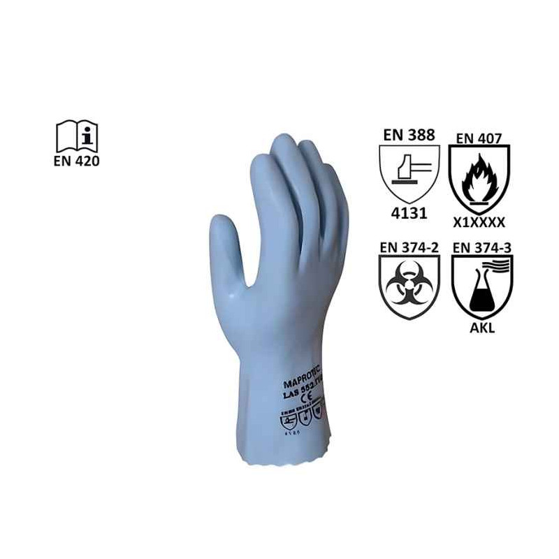 GANTS LATEX natürliche Unterstützung Baumwolle beschichtet
