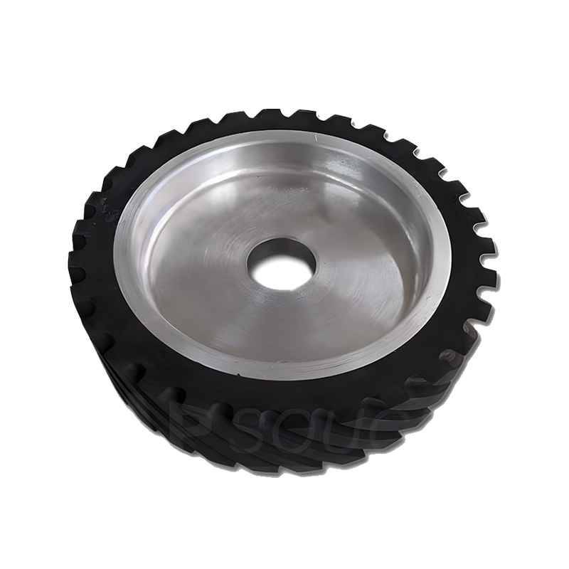 Roues de Contact Caoutchouc Rainuré