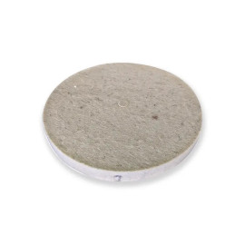 White felt Ø125X15mm al.12mm - density 480