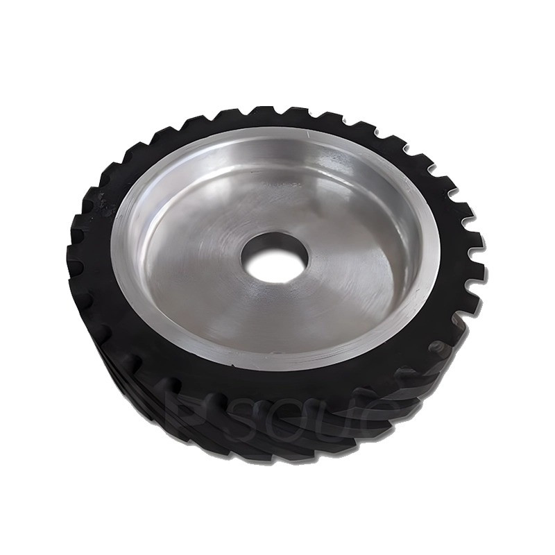 Roue Contact Caoutchouc Rainurée 60SH Ø150X100 AL32